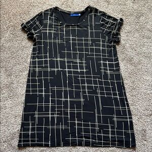 Black and White Geometric Women's Dress